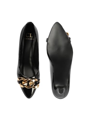 Image of Carlton London Women Stylish Slipon Pump Shoes with Kitten Heels, Pointed Toe