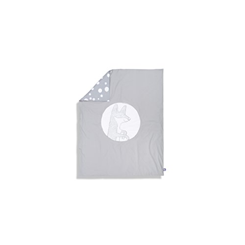 Cuna Cama Funda De Edredón Evita Alergias con Algodón Orgánico Gris Luna