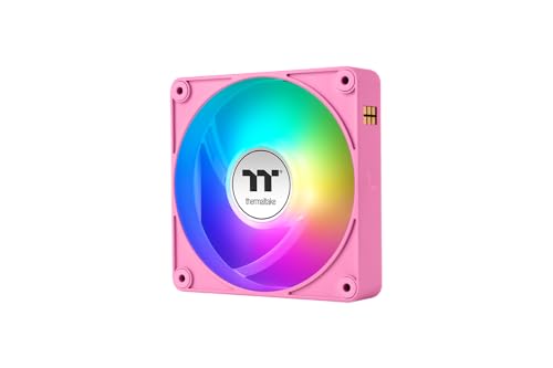 Ventilateur de boitier 120mm Thermaltake CT120 EX ARGB PWM kit de 3 refroidissement PC rose