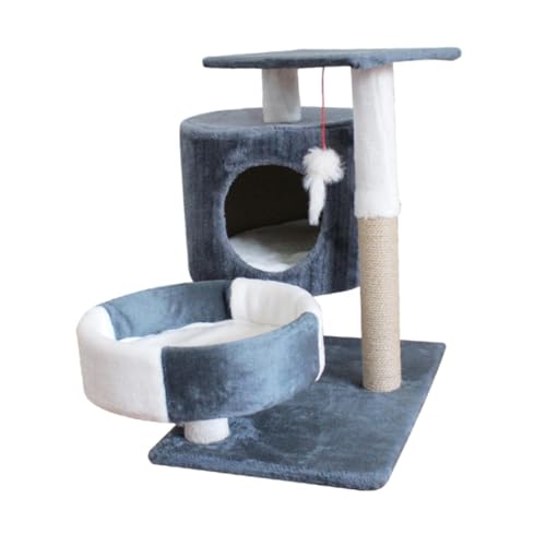 Cat Tree for Indoor, Plush Multi Level, Cat Nest Bed, Cat House Cat Furniture for Furniture Protector, Simple Dark Grey