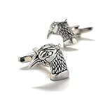 Shiny Silver Pheasant Head Cufflinks – Handmade Bird Hunting Cuff Links for Men – Detailed Game Bird Jewelry – Unique Gift for Outdoorsmen & Sportsmen