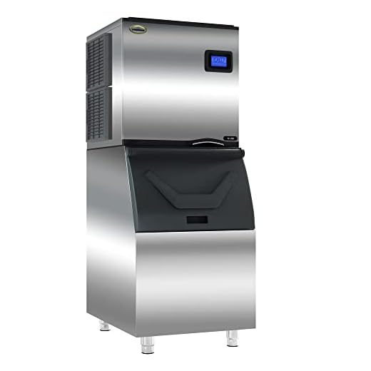 PAKROMAN 400LB/24H Commercial Ice Maker Machine, 300LB Large Storage Bin, 1201W SECOP Compressor, ETL Listed, ETL Sanitation Listed, CE, CEC, Air Cooled, Magnetic Door Panel, Automatic Cleaning