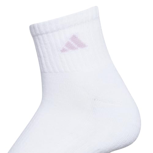Image of adidas Women's Athletic Cushioned Quarter Ankle Socks (6 Pairs) Durable & Comfortable