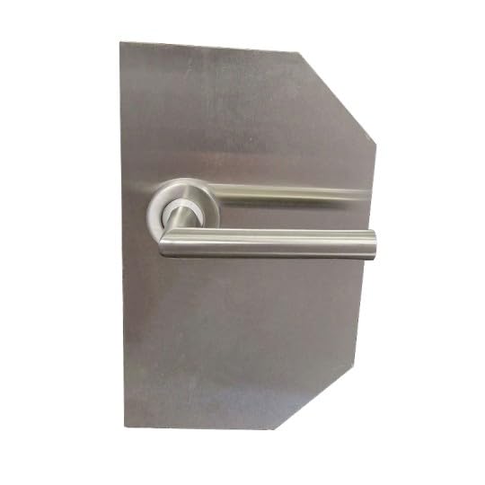 Plaques de propreté avec poignées inox 304 pour porte sans trou de serrure angle vif