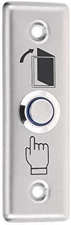 Stainless Steel Square Switch Button Panel, Door Exit Push Release for Home and Office RFID Access Control Systems