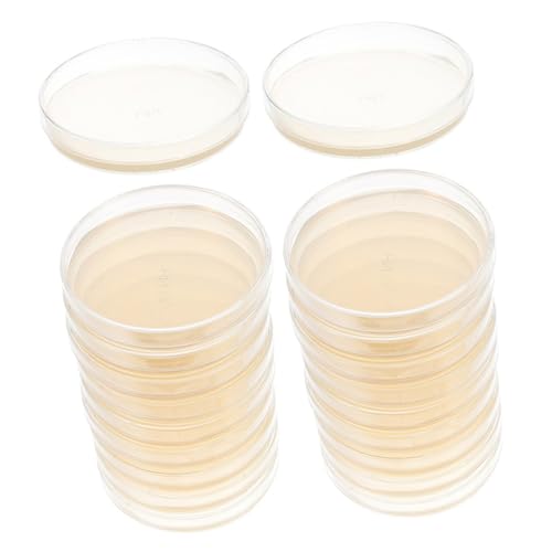 VILLFUL 20 Pcs Nutrient Agar Plate Lab Petri Dishes Agar Dishes for Mushrooms Prepoured Petri Plates Laboratory Supplies Petri Dish Pre- Poured Dishes Petri Dish with Lid