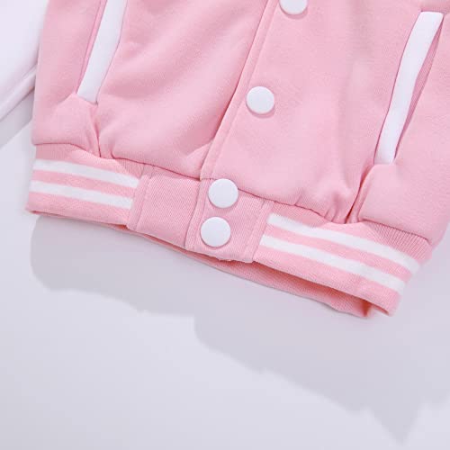 Kids Baseball Jacket Children's Coat School Varsity Fashion Button Casual Sports Youth Outerwear Cardigan4