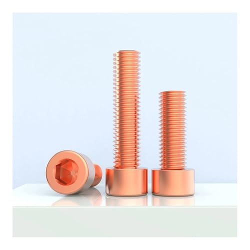 PIUHRKLEVD メトリックスクリュー M3 M4 M5 M6 M8 T2 銅キャップヘッドスクリューボルト 六角ソケット 長さ4mm-30mm 模型飛行機 車 DIY用 (M8x45 2個)