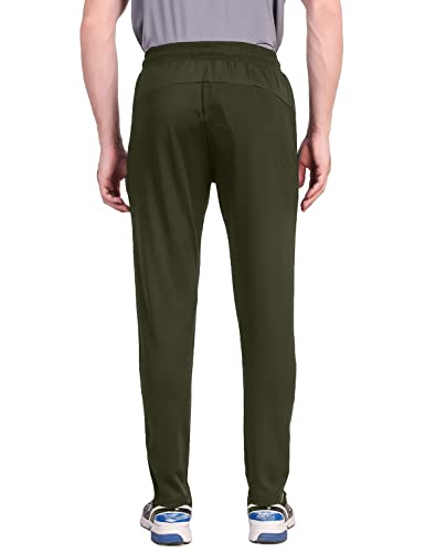 Image of FITINC Athleisure Track Pants for Men| Lycra Slim Fit Mens Dryfit Track Pant with Concealed Zipper Pockets | Quick Dry Pant Style Lower for Men for Home & Workout