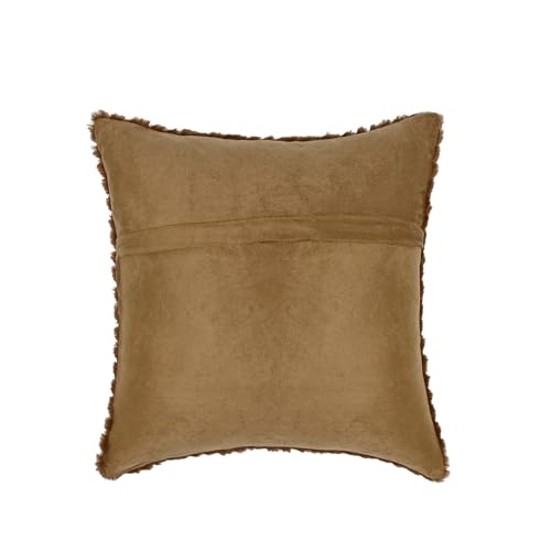 Image of Wakefit Designer Cushion Cover | 16x16 inch | Velvet Fabric | Machine Washable | Pack of 1 | Fur Brown
