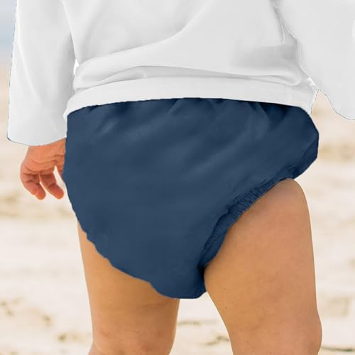 Image of green sprouts Unisex Swim Diaper Navy Solid-12 Months