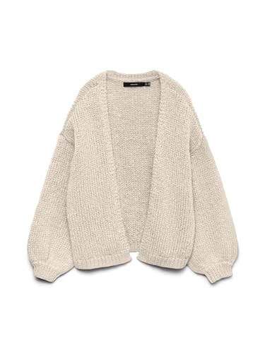 VERO MODA Femme Vmmaybe Ls Open Noos Cardigan en Tricot, Bouleau, M EU