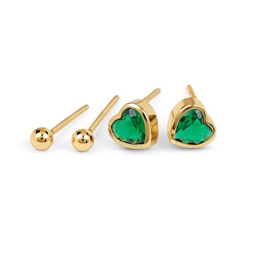 Boucles d'oreilles plaqué or Radley cœur vert, le cadeau idéal pour femme