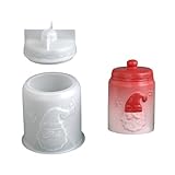 Silikonform mit Weihnachtsmann-inspirierter Weihnachtsbaum-Motiv, Schmuckaufbewahrung, Kunstharz, Gießbehälter, Sukkulenten, Töpfe, Dekorationen, Weihnachtsmann-Design, Silikon-Schmuckform