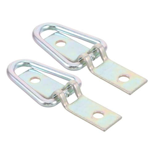 Ciieeo Anelli a d per Ancoraggi di Fissaggio Rimorchio 2 Pezzi Staffe per Cassone Camion Resistenti per Carichi Pesanti Ancoraggi Montaggio Superficie per Camper Barche e Suv