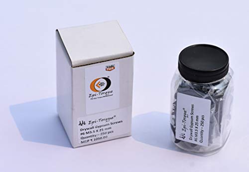 Image of Drywall Gypsum Black Screw Sharp Point Size #6 M3.5 X 25mm (Pack of 250 Pcs)