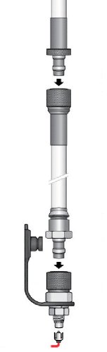 Checkers Industrial Safety Products Flagstaff FS8 Split Pole Safety Flag with Reflective X and Light, Male Quick Disconnect Base, 12