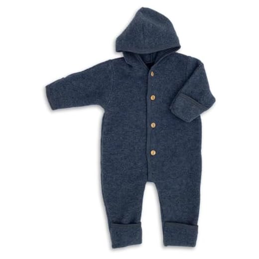 Engel Baby overall med huva ull fleece