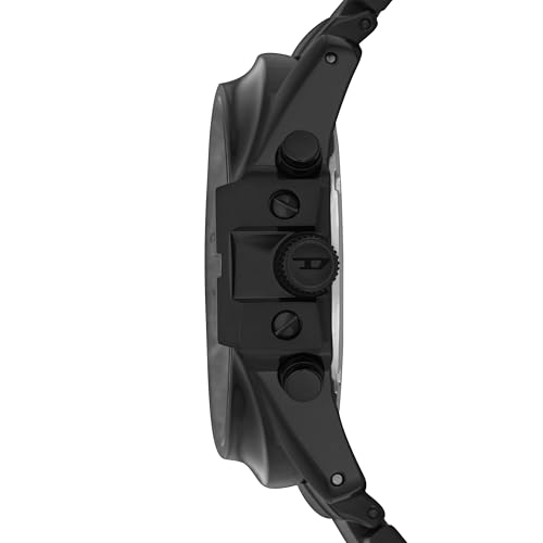DIESEL Master Chief Series Watch for Men, Three Hand Date Movement with Stainless Steel or Leather Strap