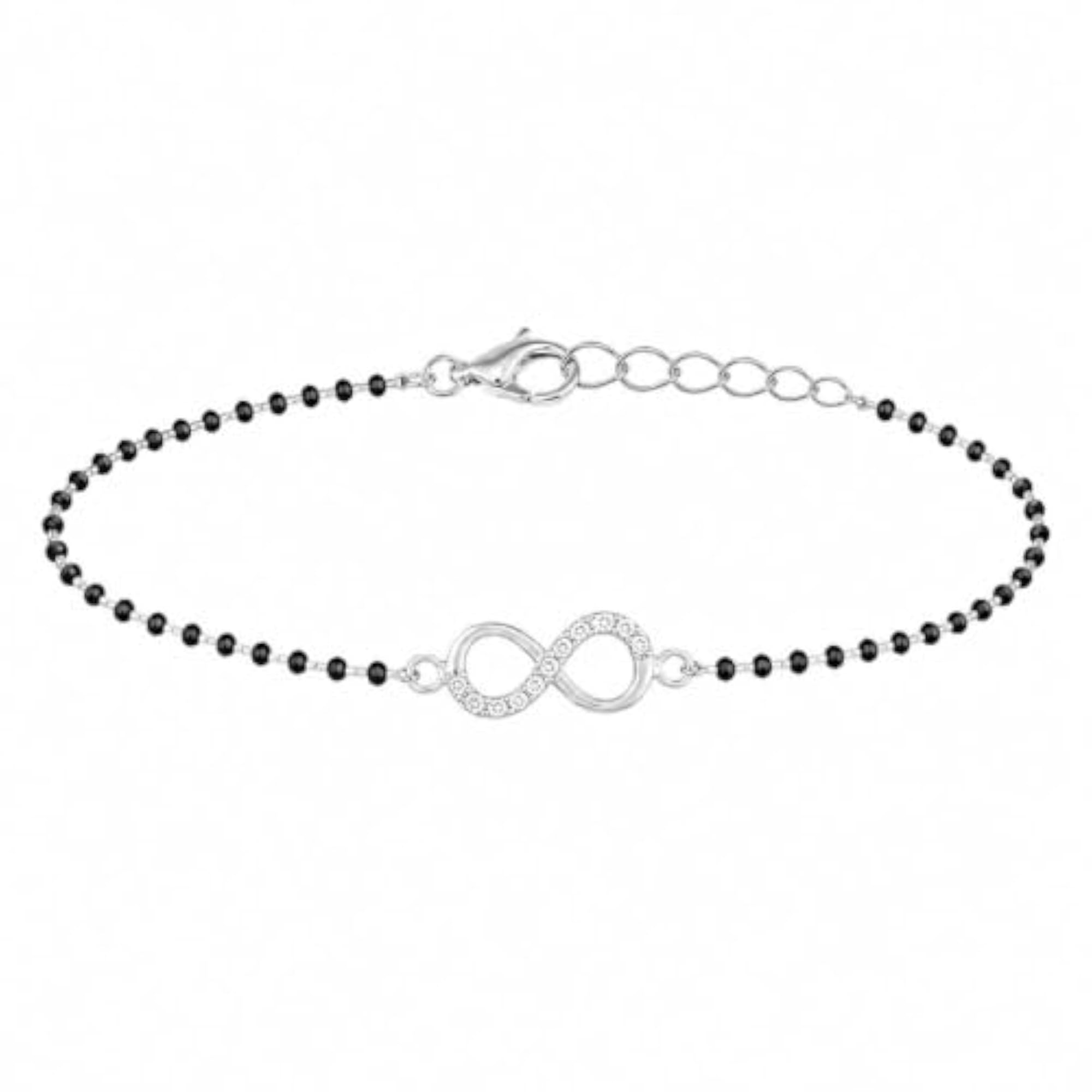 Women's Sterling Silver Aadhya Infinity Grace Mangalsutra Bracelet