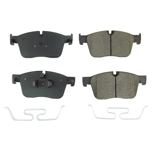 Image of PowerStop Front Brake Pads for Jaguar F-Pace 2017-25 |I-Pace 2019-21 |XE 2016-20 |XF 2016-20 |Land Rover Range Rover Velar 2018-20 - Z17 Ceramic Brake Pads with Installation Hardware, 17-1861