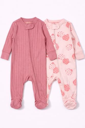 Image of TuddyBuddy Baby Girl's Cotton Printed Full Sleeves Sleepsuit /Footed Rompers for Baby Girl