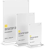 Schmalz Acryl Tischaufsteller T-Form – Stabile Displayhalterung für Werbung & Präsentation, Büro & Geschäft (A5 Hoch)