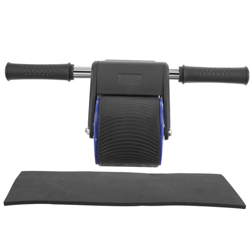 GRIRIW 1Set Two Wheel Abdominal Roller Wheel with Knee Pad Mute Abdominal Exercise Equipment for Home Gym for All Fitness Levels Professional Muscle Training Tool