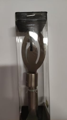 MOBOIS - Bastone per Tende Estensibile con POMOLO Ovale Effetto Argento 120-210CM