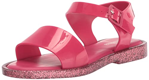 Image of mini melissa Mar Hot Sandals for Babies & Toddlers - Sparkly Sandals w /Heart Buckle & Bow for Baby Girls, Kids Jelly Shoes