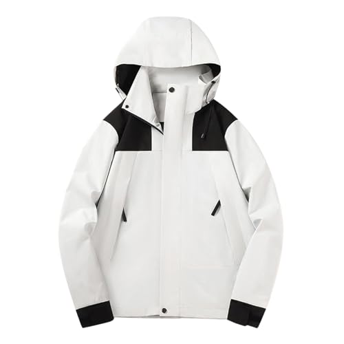 Chaqueta de esquí para mujer, impermeable, resistente al viento, chaqueta de snowboard aislada, cálida para invierno, 1B-Blanco, L