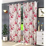 Laying Style™ Solid (Long Cursh) Window Curtain 4 x 5 feet Pink Blackout Eyelet with 8 Steel Rings (Printed Curtains 122 x 153 cm)-Set of 2 (B08R761JK3) Amazon Price History, Amazon Price Tracker
