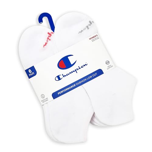 Image of Champion Women's Low Cut Athletic Socks-6-pack -With Moisture-wicking, Breathable Stretch (Size 6-12)