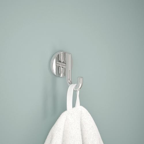 Image of DELTA Trinsic (3-Pack) Towel Hooks Polished Chrome Single Bathroom Hooks Wall Mounted for Robes & Towels Hand Towel Hook Holder Kitchen, Bathroom Accessories