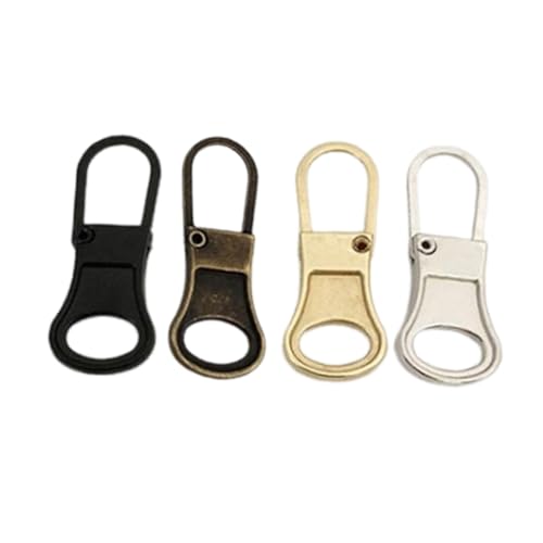 PHENOFICE 4 Piezas De Repuesto Para Cremalleras, Cremalleras De Chaqueta, Tirador De Cremallera, Tirador De Cremallera, Tirador De Cremallera Desmontable, Deslizador De Cremallera, Cabezal