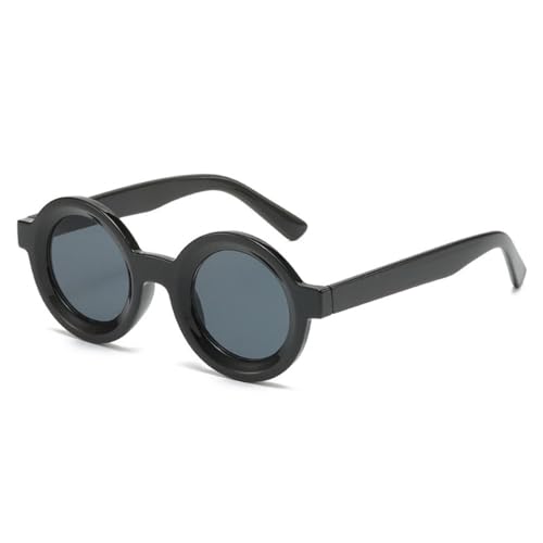 Lunettes de soleil rondes pour vos terrasses et festivals en style punk orange thé dégradé
