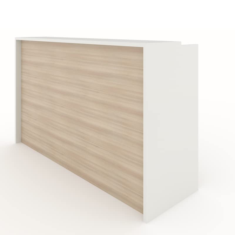 MOSTRADOR de Recepción y Oficina. Fácil Montaje. Laminado con Frontal Color Acacia DE 25mm DE Grosor. Fabricado EN ESPAÑA. Envio a Toda la Peninsula. (125x105x50 cm)