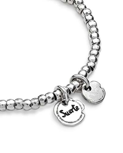 UNOde50 CERTIFICATED LUCK Stretch Bracelet, Sterling Silver-Plated2