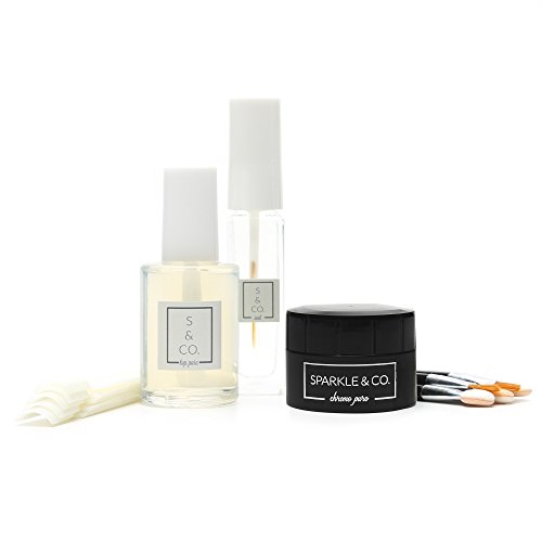 REGULAR POLISH (NOT GEL/NO LAMP NEEDED) Chrome Pure Powder, Magic Powder, Mirror Powder silver KIT for Nails