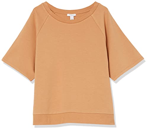Image of Daily Ritual Women's Terry Cotton and Modal Cropped Crewneck Short Sleeve Sweatshirt