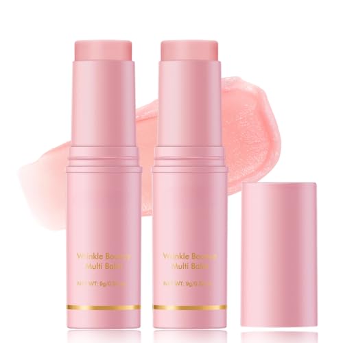 Wrinkle Bounce Multi Balm Stick - Multi Balm Stick 2 Stück - Anti Falten Collagen Sticks - Wrinkle Multi Balm Stick - All-in-One Pflege für Gesicht Augen Lippen & Hals Make-up Basis