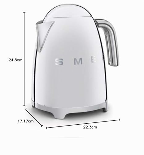 Bouilloire Électrique SMEG KLF03SSEU – 1,7L, 2400W, Acier Inoxydable, Style Années 50 - vue 9
