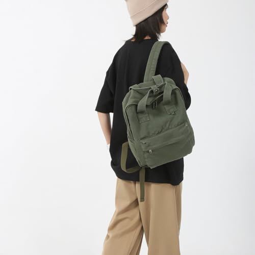 Image of MaxxCloud Vintage Denim Laptop Backpack Casual Canvas Daypack Handbag Purse Lightweight Rucksack Shoulder Bag