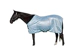 TuffRider Comfy Mesh Fly Sheet | UV Protection Horse Sheet, Standard Neck, 130 Grams Breathable Polyester Mesh - Porcelain Blue/Teal - 84
