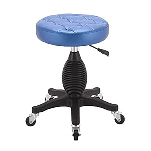 Nismia Niebieski Stołek Fryzjerski Regulowany 360°