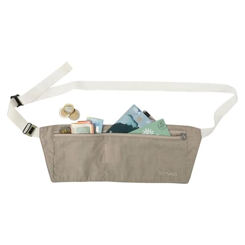 Tatonka Skin Moneybelt - Flache und leichte Bauchtasche mit Zwei Fächern 2 unauffälligen Tragen unter der Kleidung (macciato)