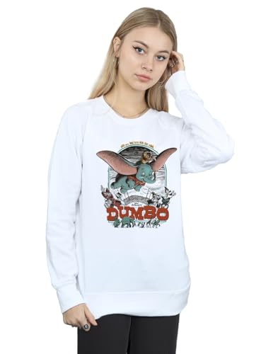 Disney Women Dumbo Poster Sweatshirt White XXXXX-Large