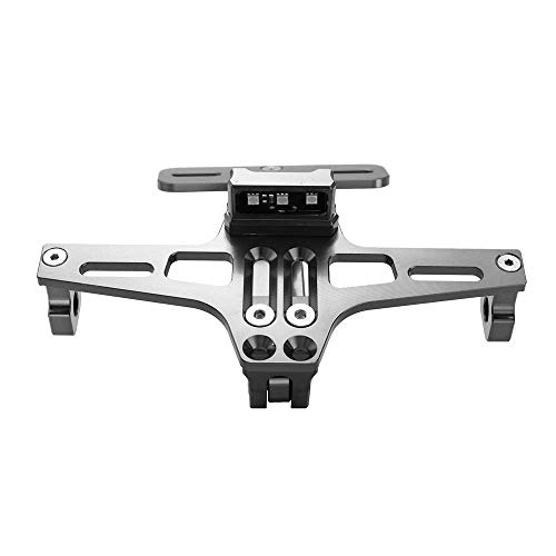 TESWNE Universal Motorcycle LED Light Rear License Plate Holder Adjustable Fender Eliminator Bracket for Yamaha for Kawasaki for Ducati (Titanium)