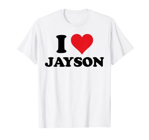 I Heart Jayson Nome Amo cose personalizzate Maglietta
