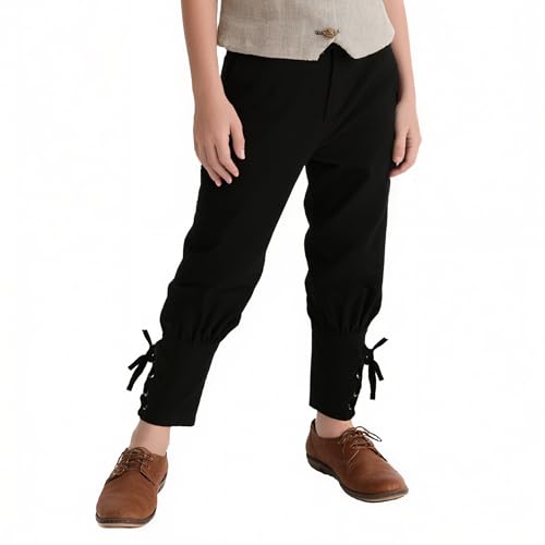 Pantalones Renacentistas Niños Negro Talla M
